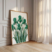 Smaragdgroene Abstracte Kunst Canvasprint Poster