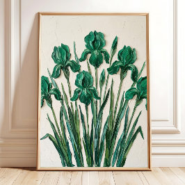 Smaragdgroene Abstracte Kunst Canvasprint Poster