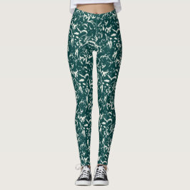 Smaragdgroene Abstracte Leggings