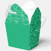 Smaragdgroene Abstracte Lijn Kunst Favor Doos – Aa Bedankdoosjes (Open)