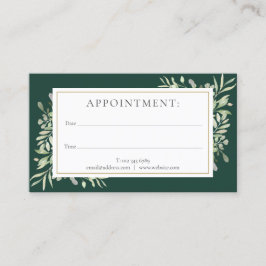 Smaragdgroene Afspraakkaart met Groene Tinten Visitekaartje
