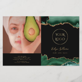 Smaragdgroene agaat bifold brochure