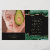 Smaragdgroene agaat bifold brochure (Voorkant)