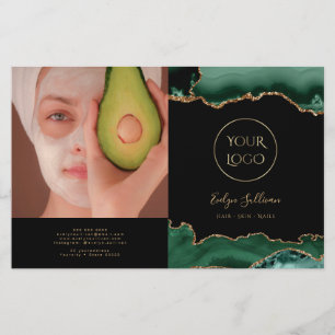 Smaragdgroene agaat bifold brochure