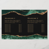 Smaragdgroene agaat bifold brochure (Achterkant)