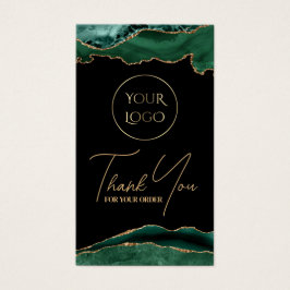 Smaragdgroene agaat bijsluiter visitekaartje