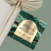 Smaragdgroene agaat faux folie boog visitekaartje