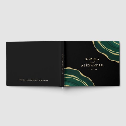 Smaragdgroene agaat gastenboek (Volledig)