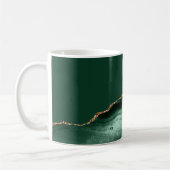 Smaragdgroene agaat goud glitters koffiemok (Links)