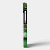 Smaragdgroene agaat goud zwart marmersteen Case-Mate iPhone case (Achterkant / Links)