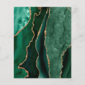 smaragdgroene agaat op witte flyer (Achterkant)