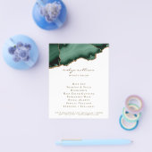 smaragdgroene agaat op witte flyer (Enkel)