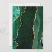 Smaragdgroene agaat script bruiloft save the date kaart (Achterkant)