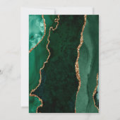 Smaragdgroene agaat script trouw save the date (Achterkant)