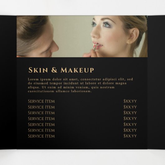 Smaragdgroene Agaat Trifold Brochure Drieluik Kaart (Binnenkant midden)