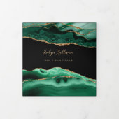 Smaragdgroene Agaat Trifold Brochure Drieluik Kaart (Cover)