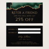 smaragdgroene agaat Verwijzing Kaart (Voorkant /achterkant)