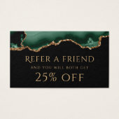 smaragdgroene agaat Verwijzing Kaart (Voorkant)