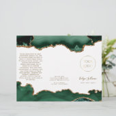 Smaragdgroene agaat witte achtergrond brochure (Staand voorkant)