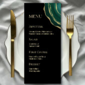 Smaragdgroene agaat zwart menu