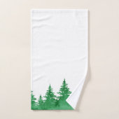 Smaragdgroene aquarel groenblijvende bomen bad handdoek (Handdoek)