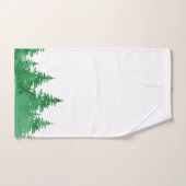 Smaragdgroene aquarel groenblijvende bomen bad handdoek (Handdoek)
