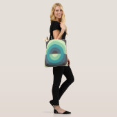 Smaragdgroene baan tote bag (Op model)