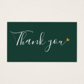 Smaragdgroene Bedankt Voor Winkelen Kortingkaart Visitekaartje (Voorkant)