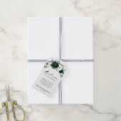 Smaragdgroene begroeiing Eucalyptus Witte Trouw Ve Cadeaulabel (Met Touw)