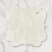 Smaragdgroene beige bloemen bruiloft bedankjes labels (Achterkant)
