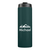Smaragdgroene berg gepersonaliseerd op maat thermosbeker (Voorkant)