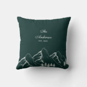 Smaragdgroene bergdennenboomfamilie kussen (Achterkant)