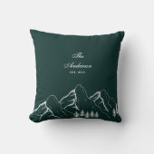 Smaragdgroene bergdennenboomfamilie kussen (Voorkant)