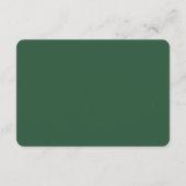 Smaragdgroene Betoverde Bos Bruiloft Informatiekaartje (Achterkant)