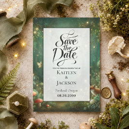Smaragdgroene Betoverde Bos Save The Date