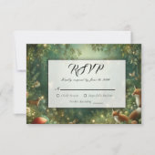 Smaragdgroene Betoverde Woud RSVP Kaartje (Voorkant)