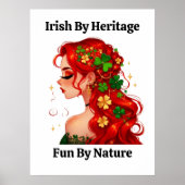 Smaragdgroene betovering: St. Patty's Day Redhead Poster (Voorkant)