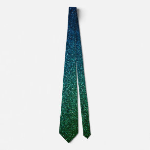 Smaragdgroene Blauwe Glitter Verjaardag Trouw Cade Stropdas