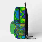 Smaragdgroene Bliss Bedrukte Rugzak (Rechts)
