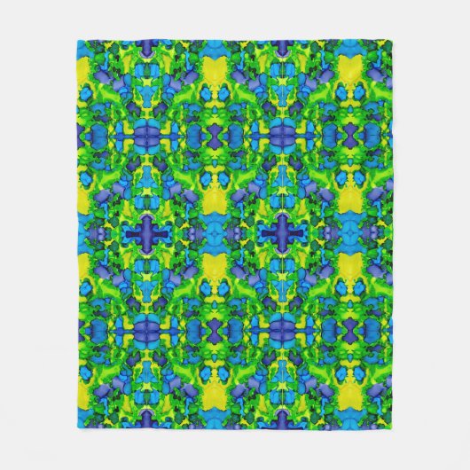 Smaragdgroene Bliss Fleece Deken (Voorkant)