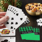 Smaragdgroene BlkBuffalo geruite CBN-monogram Pokerkaarten (Insitu)