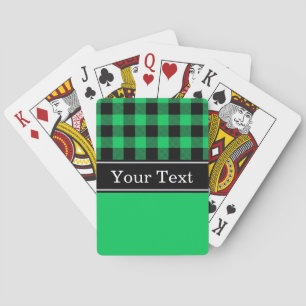 Smaragdgroene BlkBuffalo geruite CBN-monogram Pokerkaarten