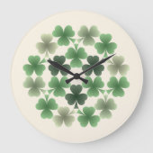 Smaragdgroene bloeiende wandklok (Voorkant)