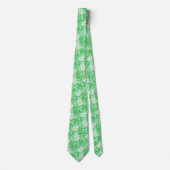 Smaragdgroene bloemen batik stropdas (Voorkant)