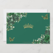 Smaragdgroene bloemen bloemenquinceañera Afbeeldin Kaart (Achterkant)