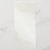 Smaragdgroene bloemen botanische bruiloft menu (Achterkant)