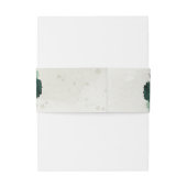 Smaragdgroene bloemen botanische bruiloft uitnodigingen wikkel (Achterkant Voorbeeld)