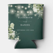 Smaragdgroene Bloemenslinger Verlichtings Bruiloft Blikjeskoeler (Voorkant)