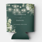 Smaragdgroene Bloemenslinger Verlichtings Bruiloft Blikjeskoeler (Achterkant)