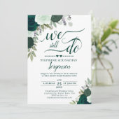 Smaragdgroene Boho Bloemige Hernieuwing van Huweli Kaart (Staand voorkant)